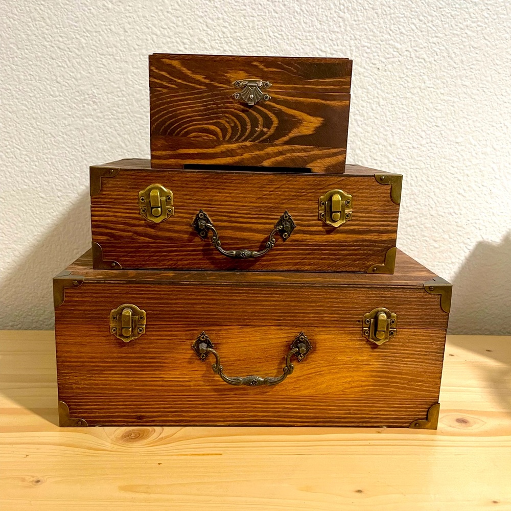 Home decor stained color boxes